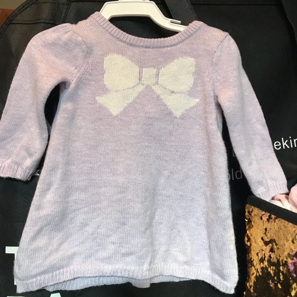 Janie and Jack Purple Bow Sweater Dress